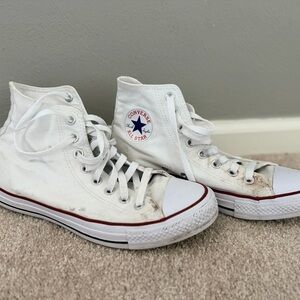 Converse White Canvas High-Tops